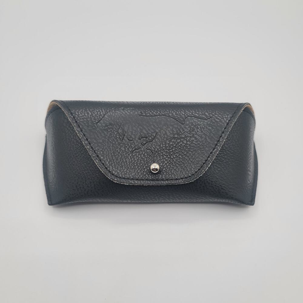 Randolph Engineering Black Semi-Hard Eyeglass Sunglass Case Faux Leather Snap